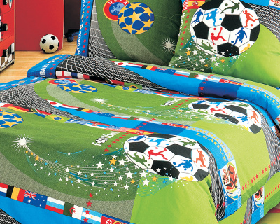 Постельное белье Чемпионат 1 Перкаль зеленый